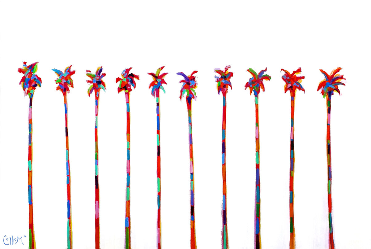 Neon Palms Print
