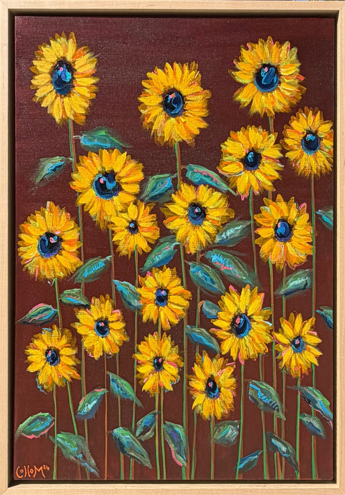 Sunflowers framed