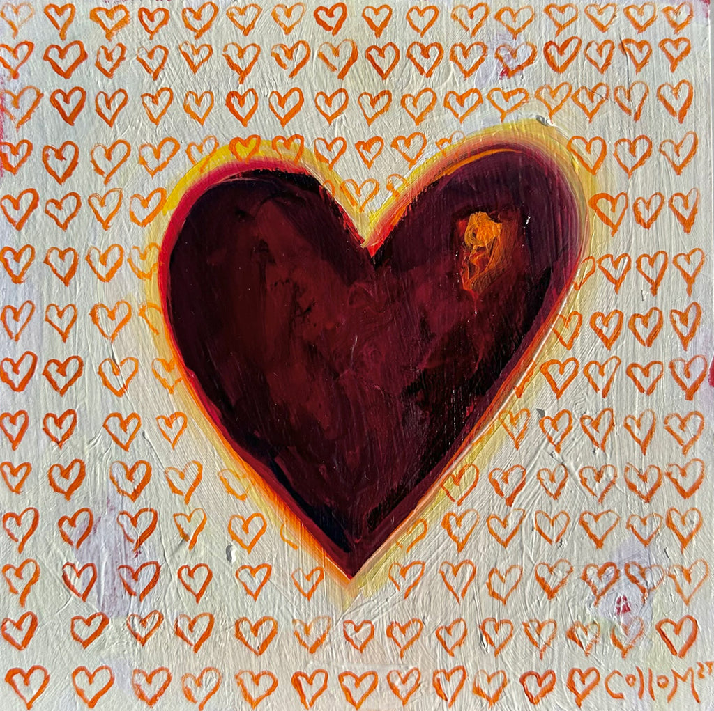 Heart Series on Wood Panel